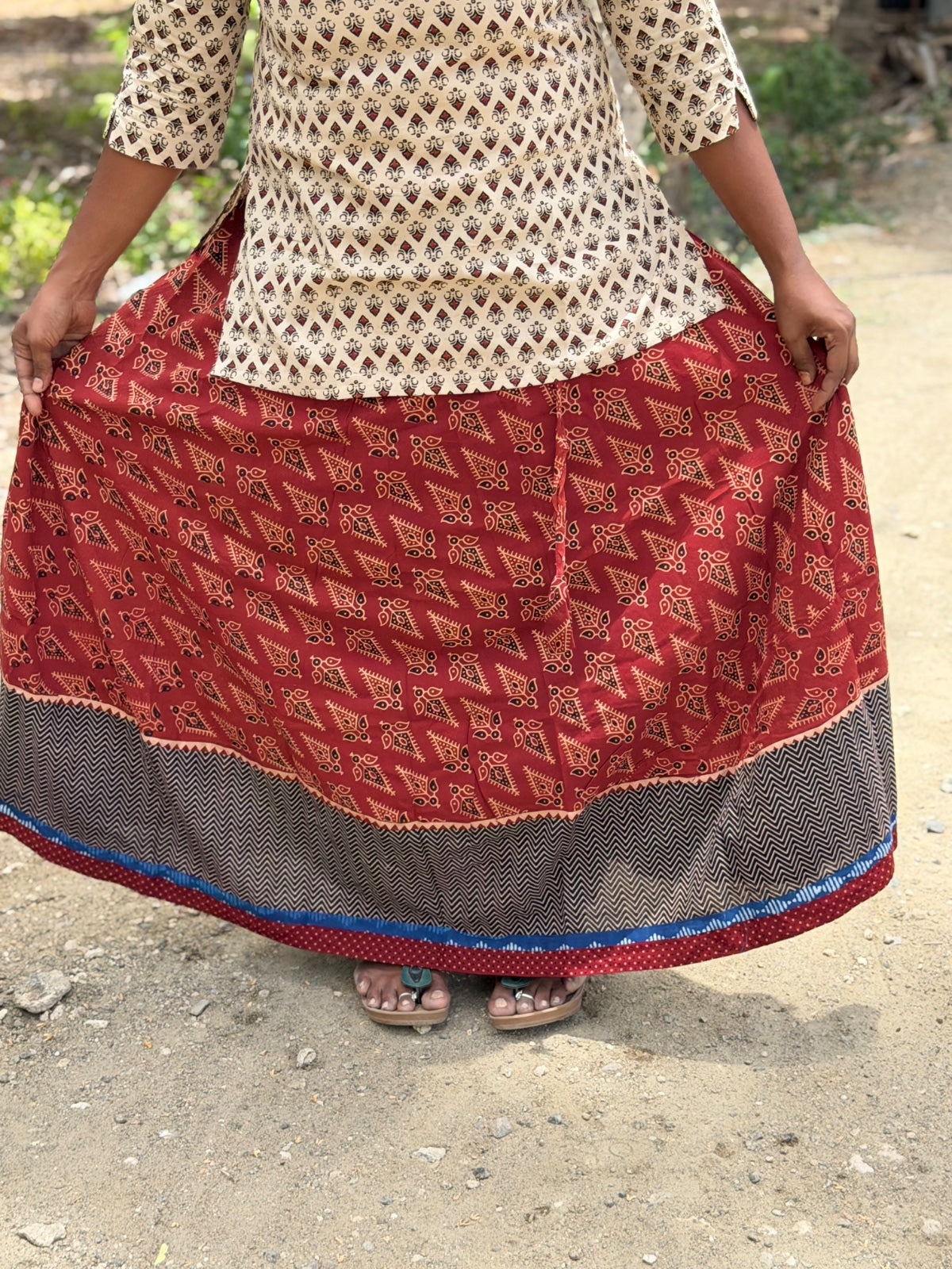 Ajrak Cotton Skirts SS18