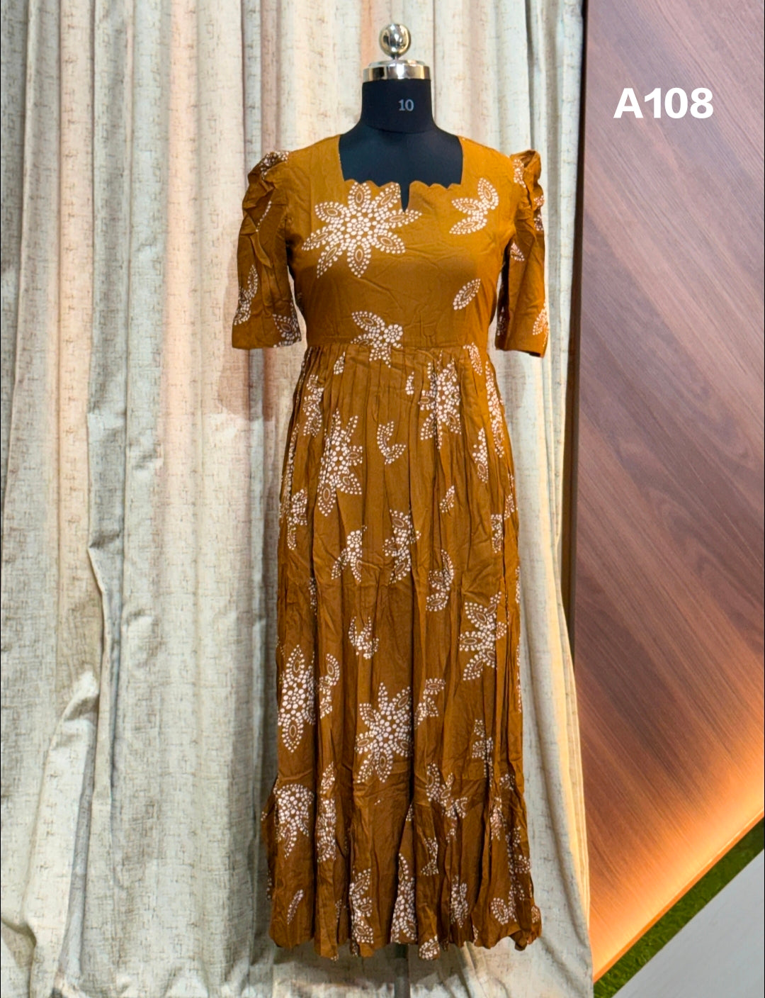 Premium Rayon Floral Frock CFFA108