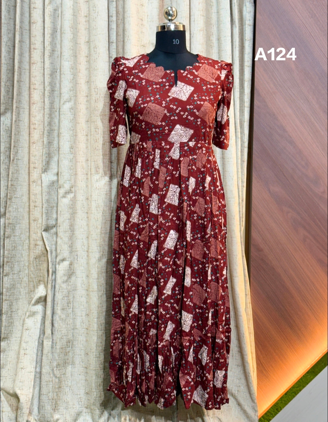 Premium Rayon Floral Frock CFFA124