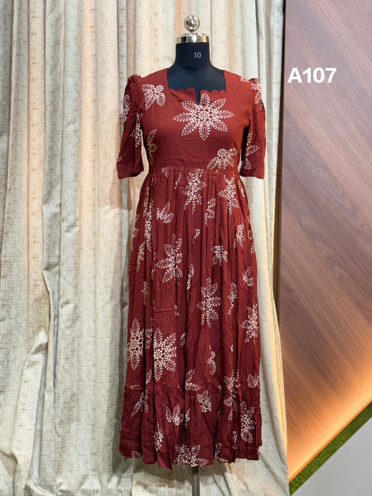 Premium Rayon Floral Frock CFFA107