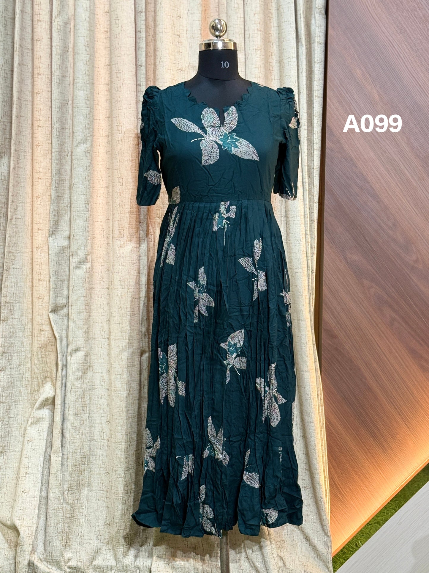 Premium Rayon Floral Frock CFFA099