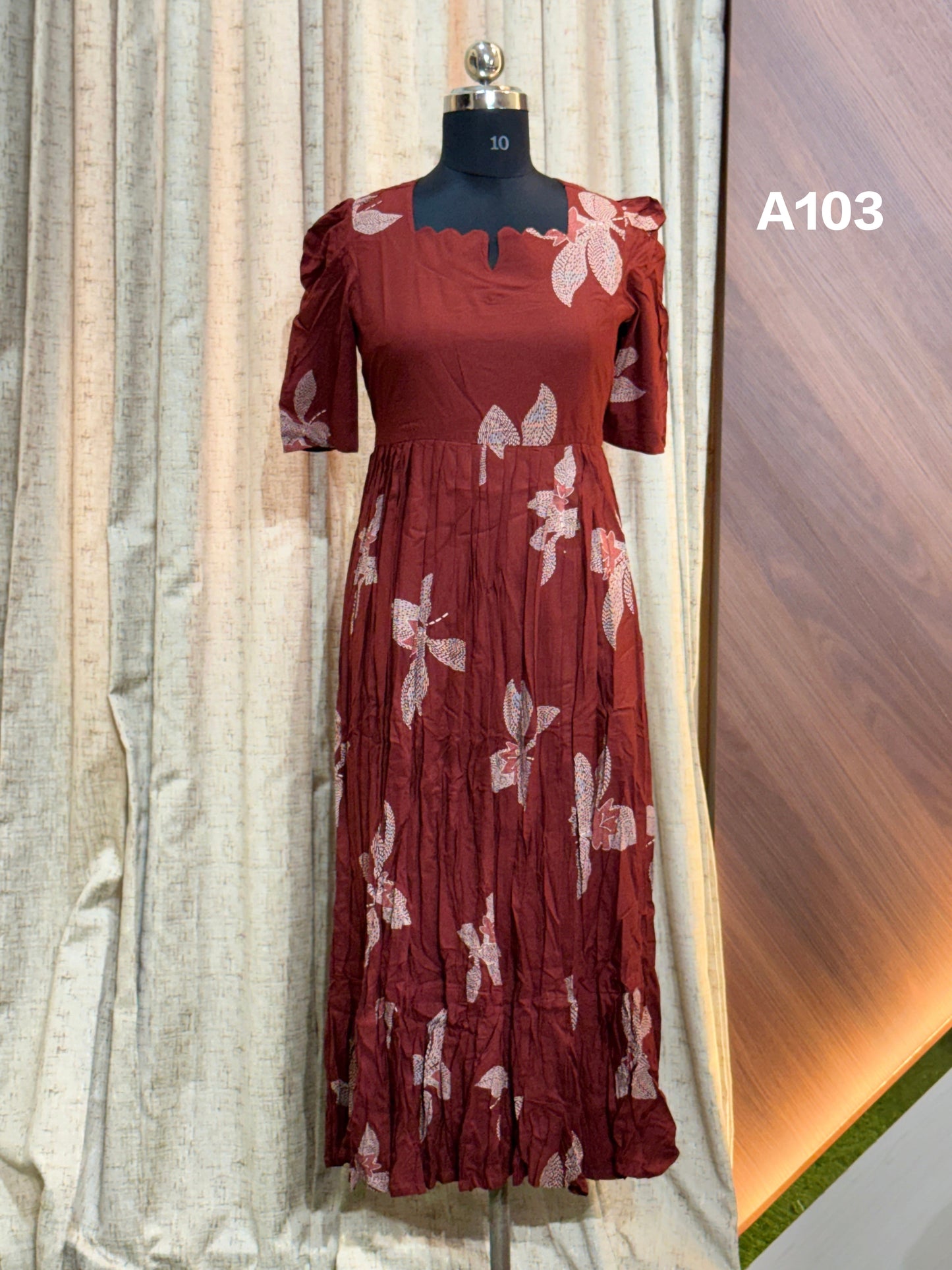 Premium Rayon Floral Frock CFFA103