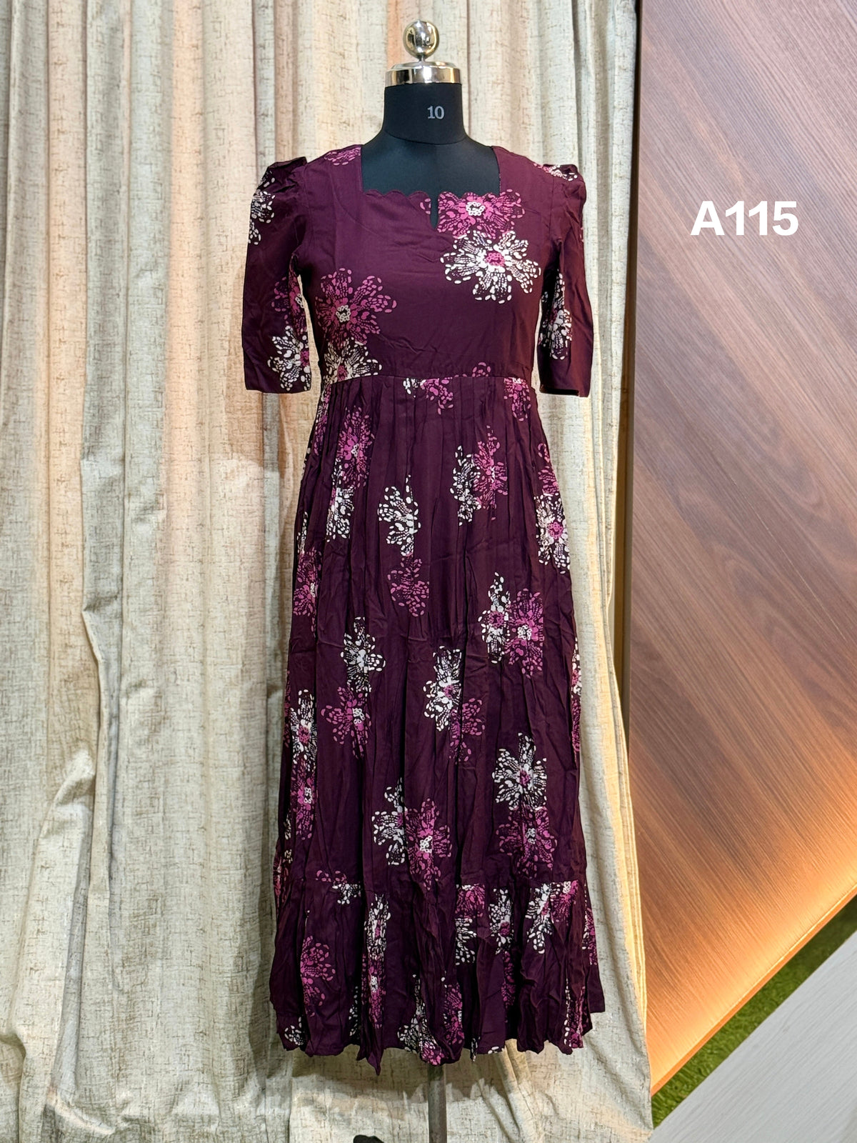 Premium Rayon Floral Frock CFFA115