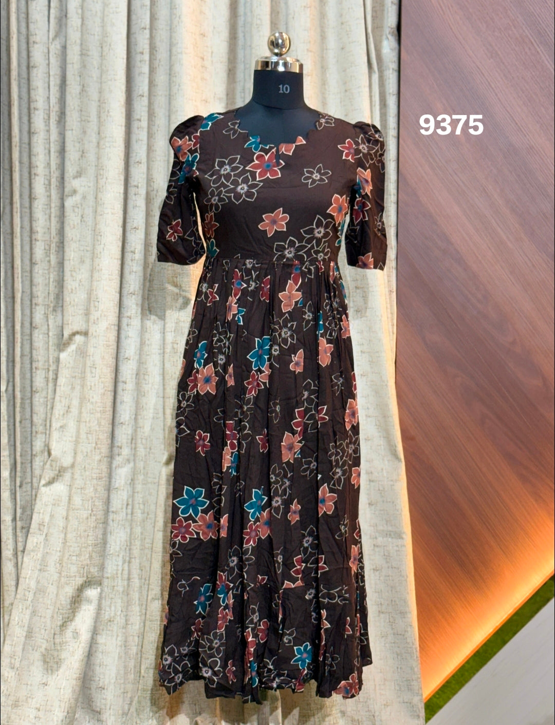 Premium Rayon Floral Frock CFF9375
