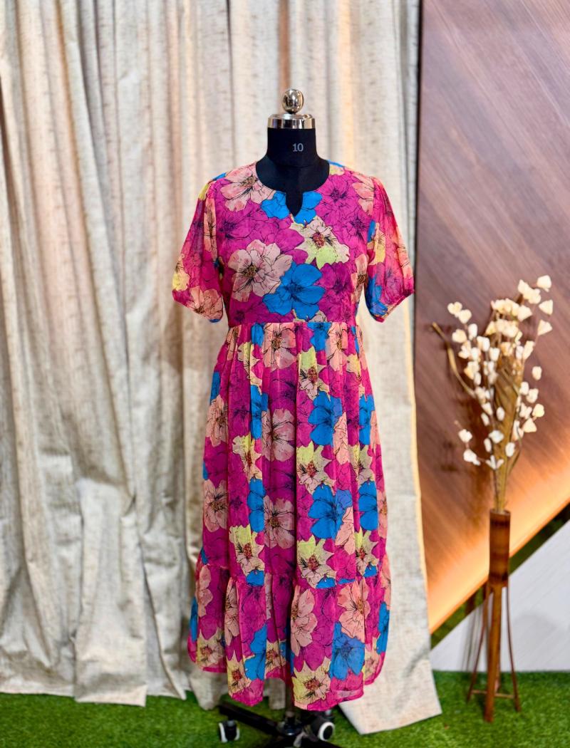 Georgette Floral Frock GFF20