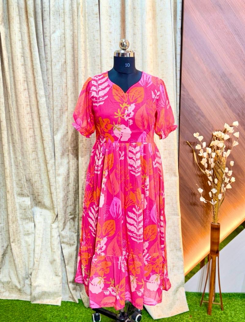 Georgette Floral Frock GFF23