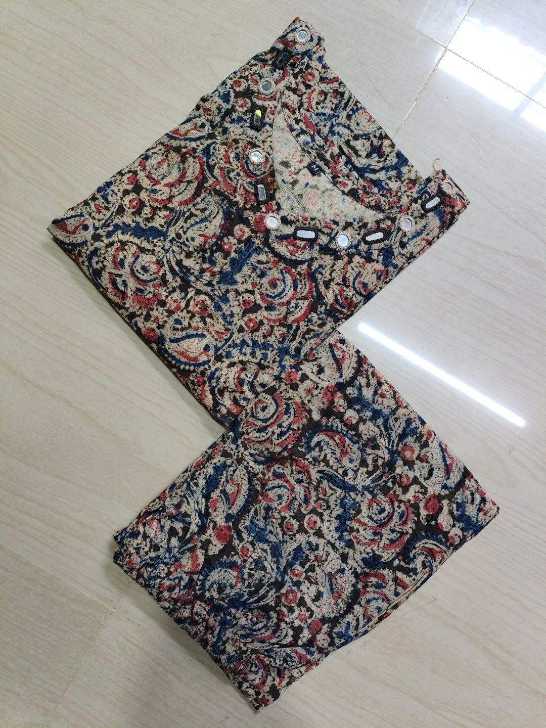 Kalamkari Kurti With Phant PKA26