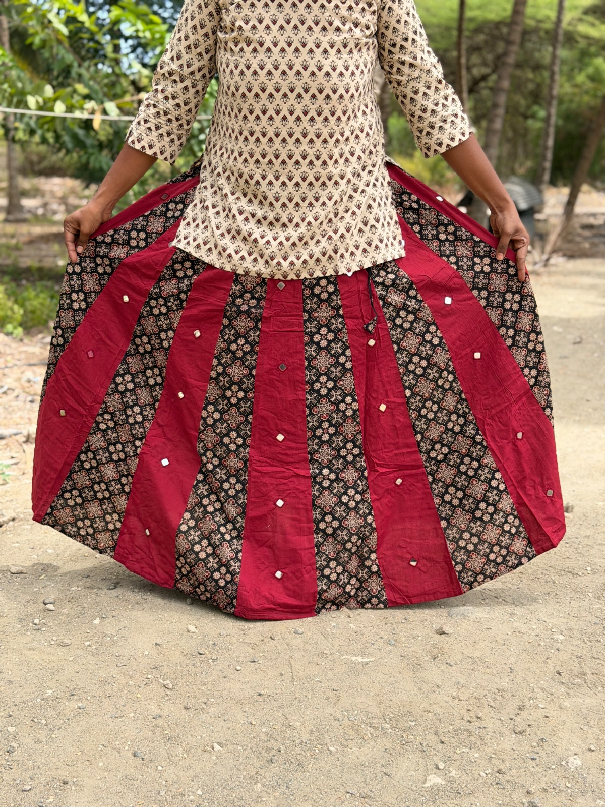 Ajrak Cotton Skirts SS27
