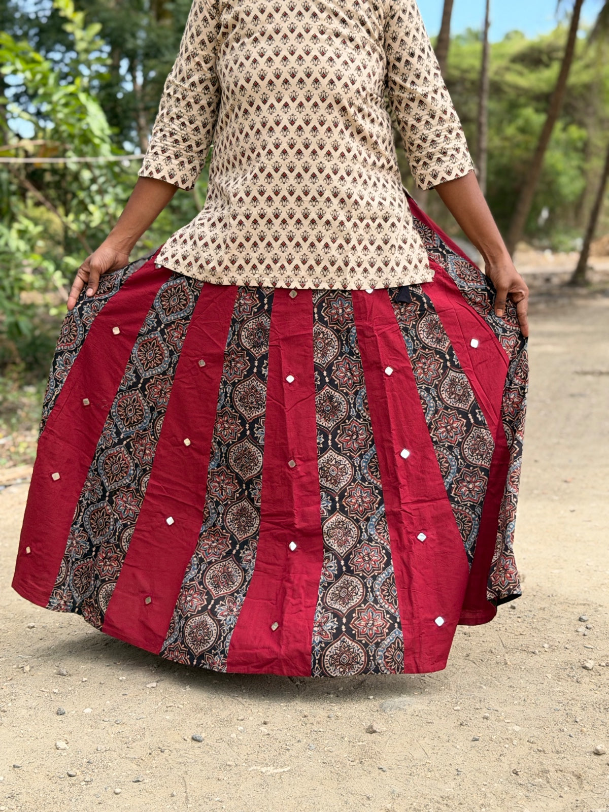 Ajrak Cotton Skirts SS28
