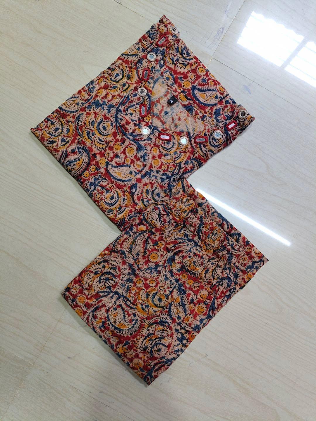 Kalamkari Kurti With Phant PKA28