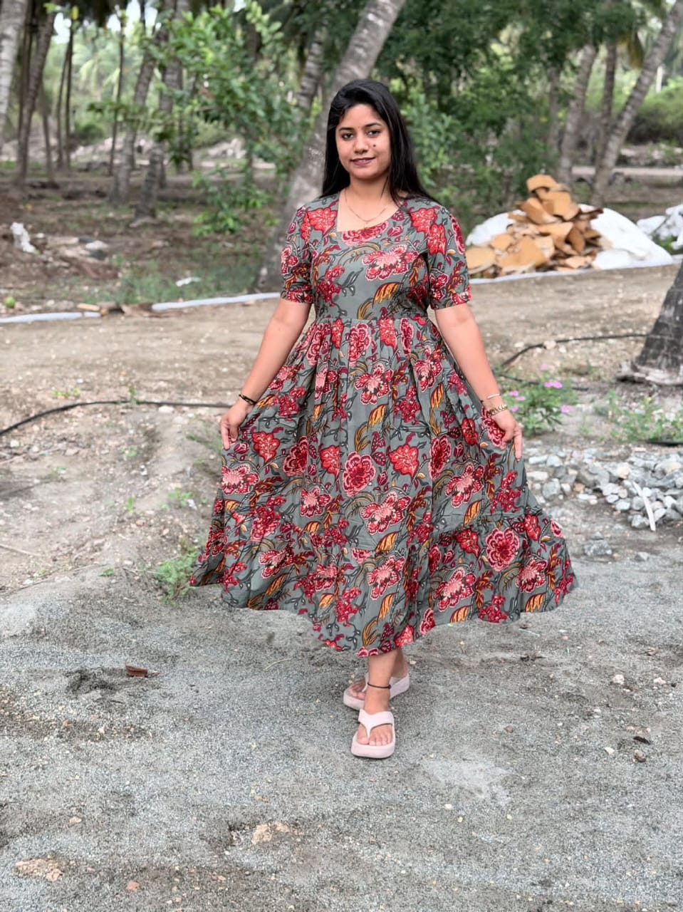 Premium Cotton Frock - CFF229