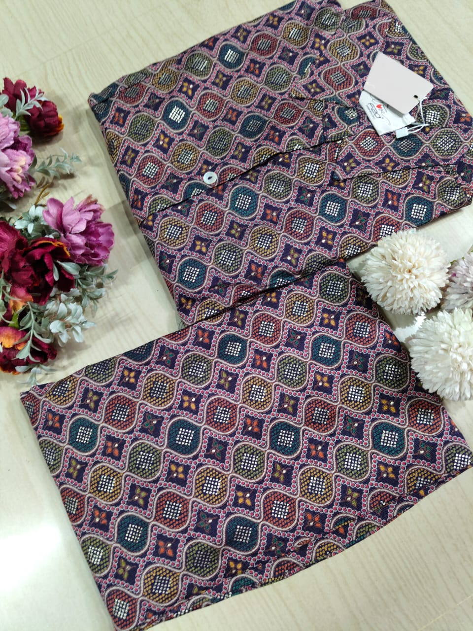 A Line Vertican Silk Kurti AVS02