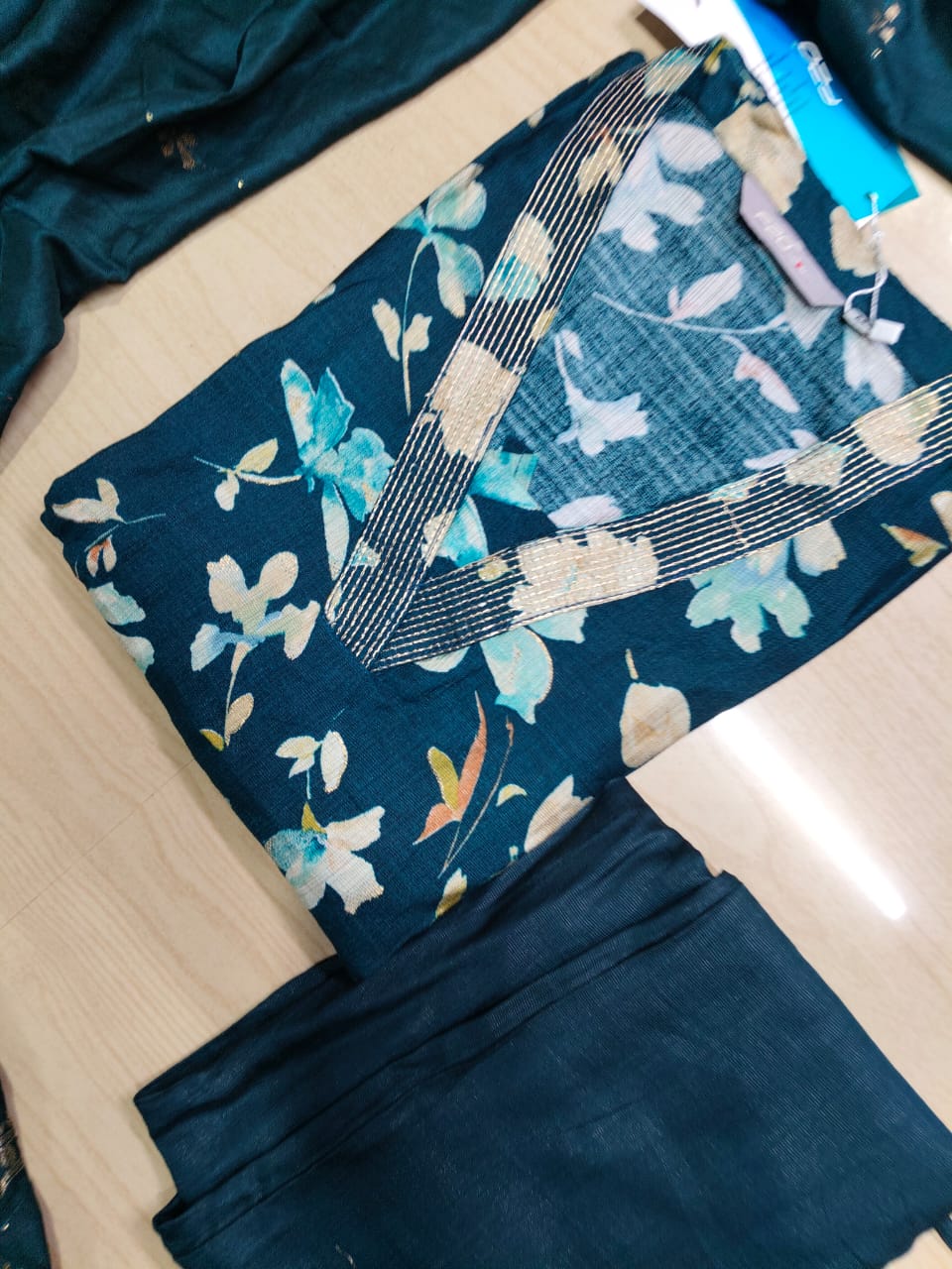 Kurti with Pant and Linen Dupatta sets - KPL02