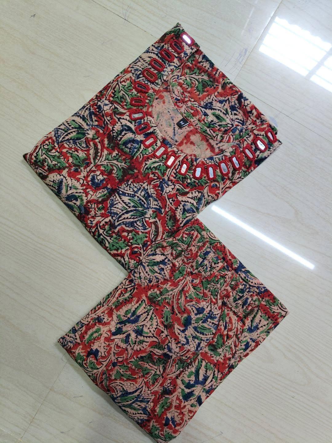 Kalamkari Kurti With Phant PKA30