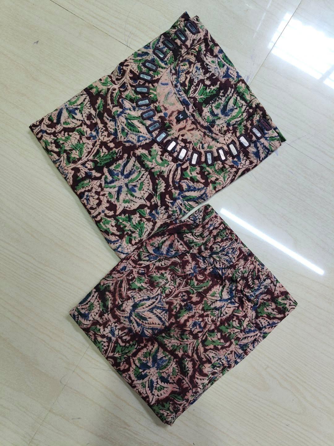 Kalamkari Kurti With Phant PKA31