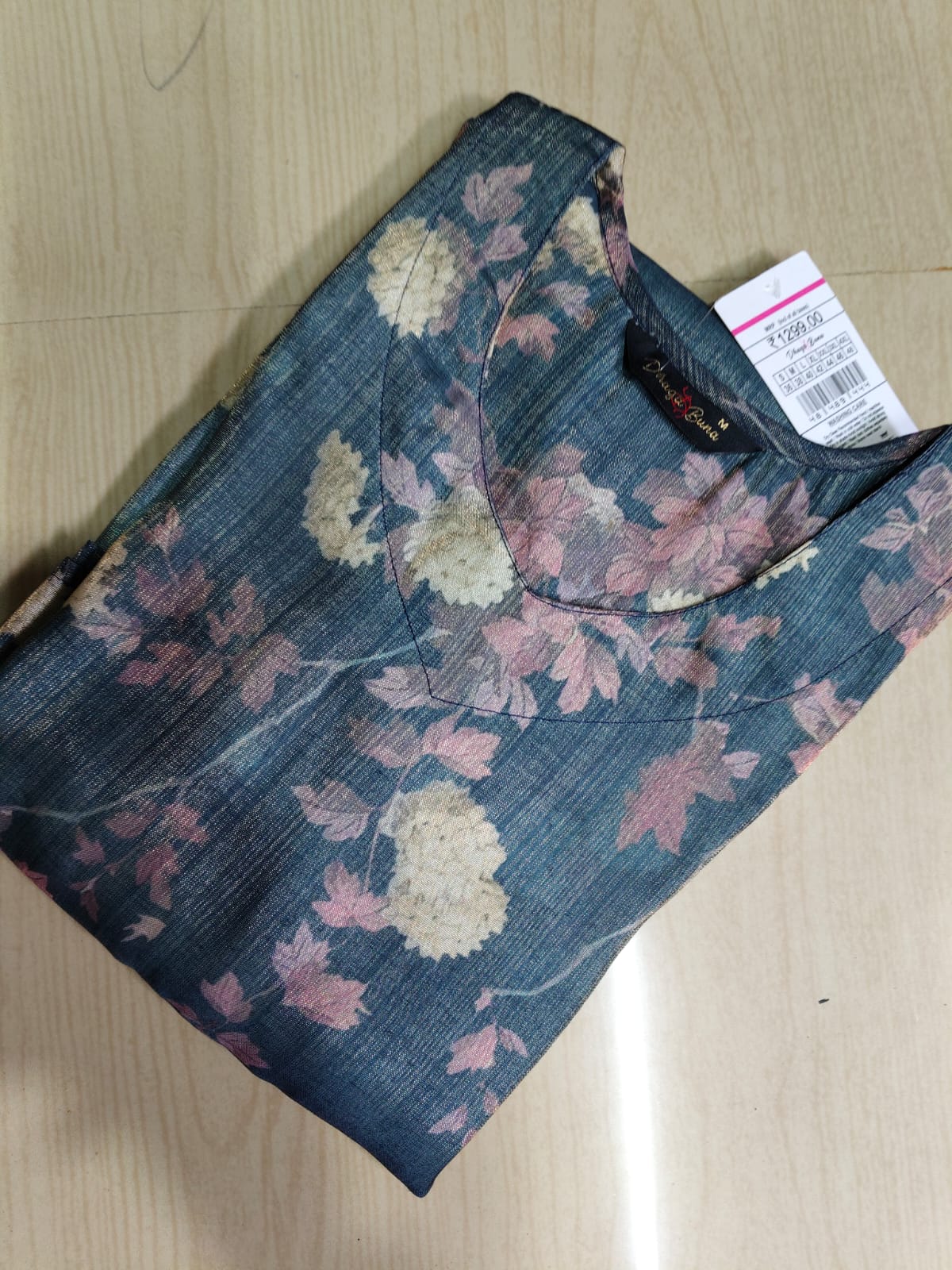 Floral Tissue Kurti - FTK30