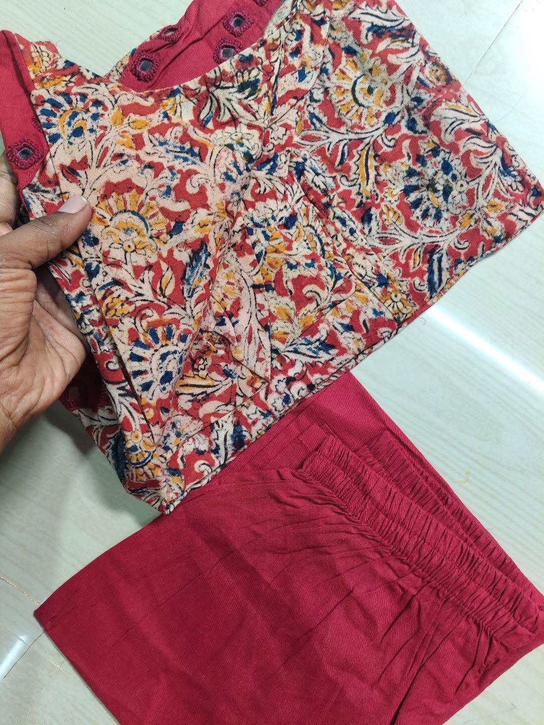 Kalamkari Kurti With Phant PKA34