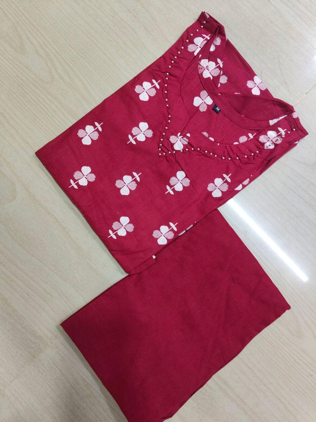 Jaipur Cotton Kurti with Pant JCK37 (Check Our Size Chart Before Placing the Order)