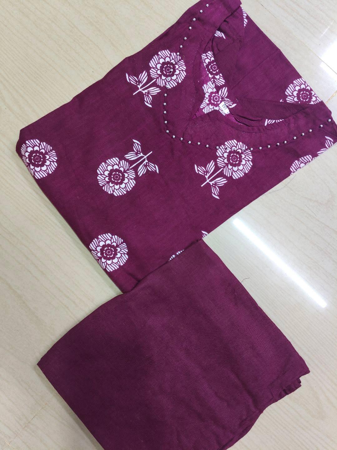 Jaipur Cotton Kurti with Pant JCK39 (Check Our Size Chart Before Placing the Order)