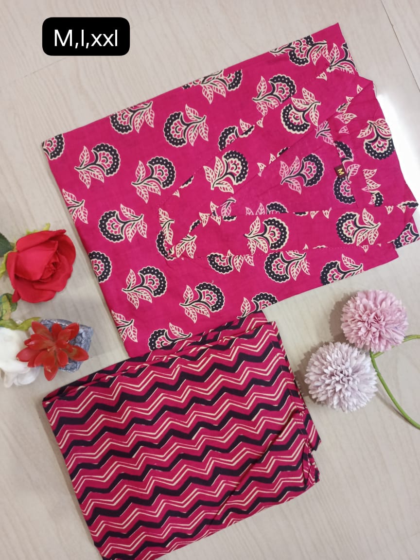 Jaipur Cotton Kurti with Pant - JCK40 (Check Our Size Chart Before Placing the Order)
