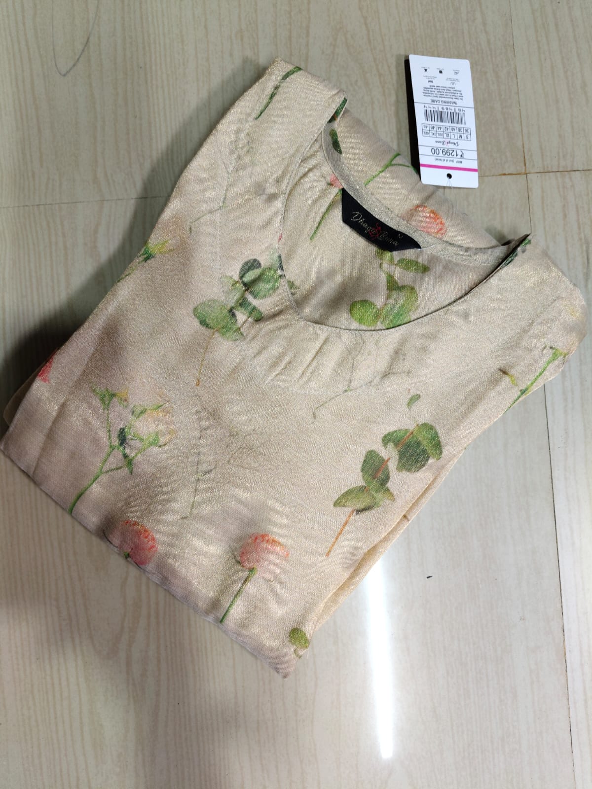 Floral Tissue Kurti - FTK41