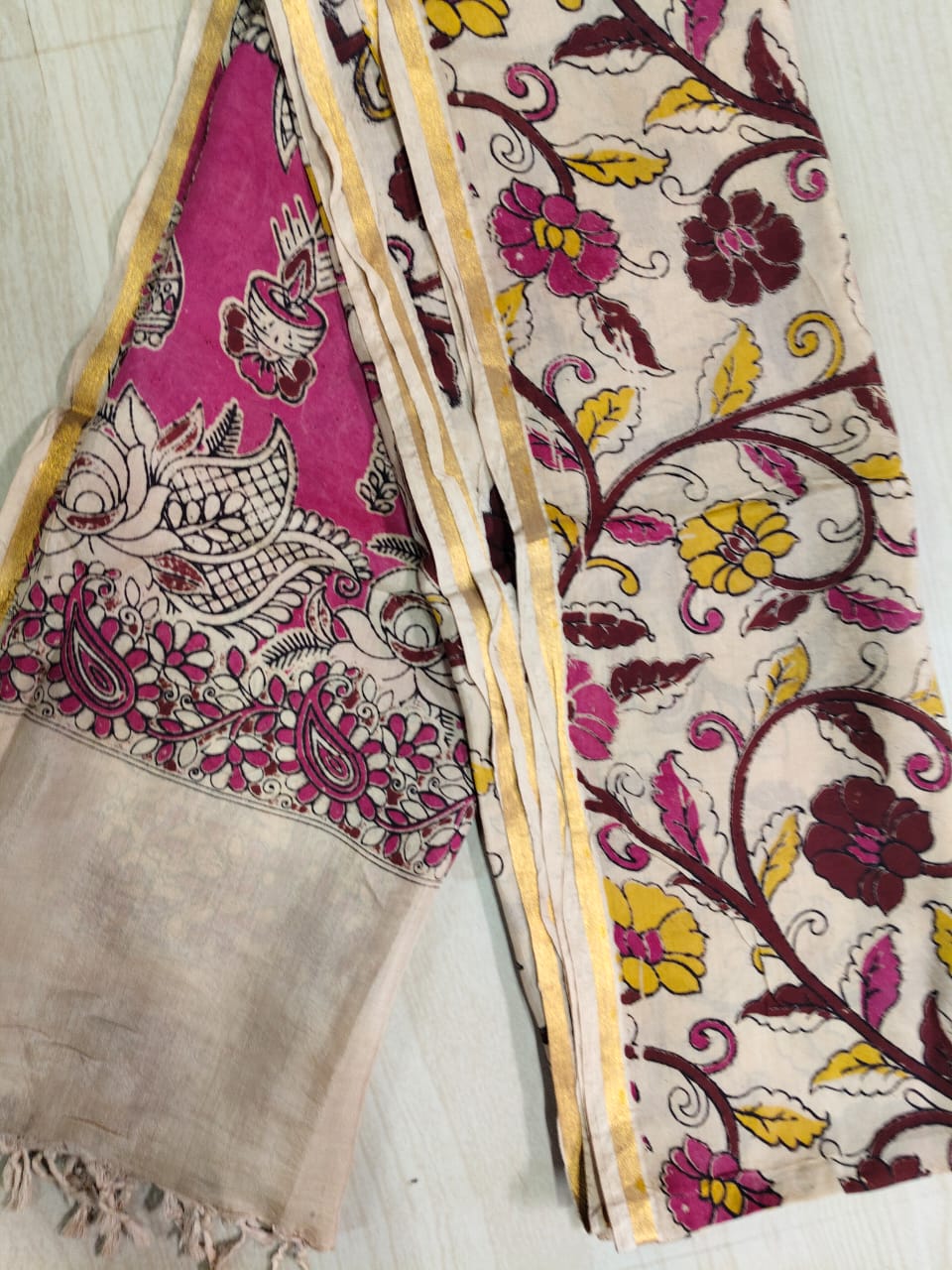 Kalamkari Pure Cotton Duppatas KCD44