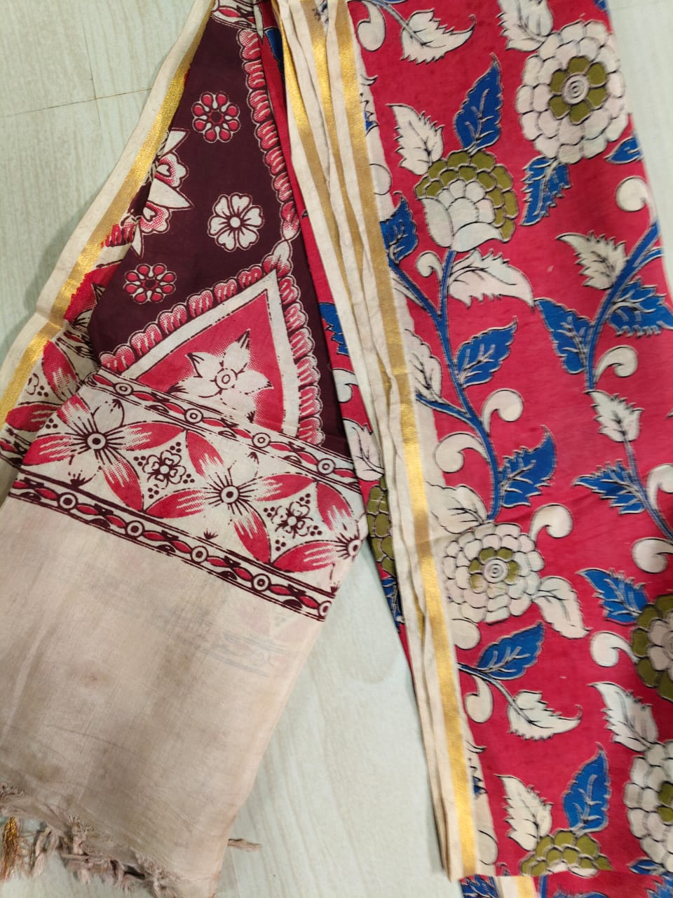 Kalamkari Pure Cotton Duppatas KCD45