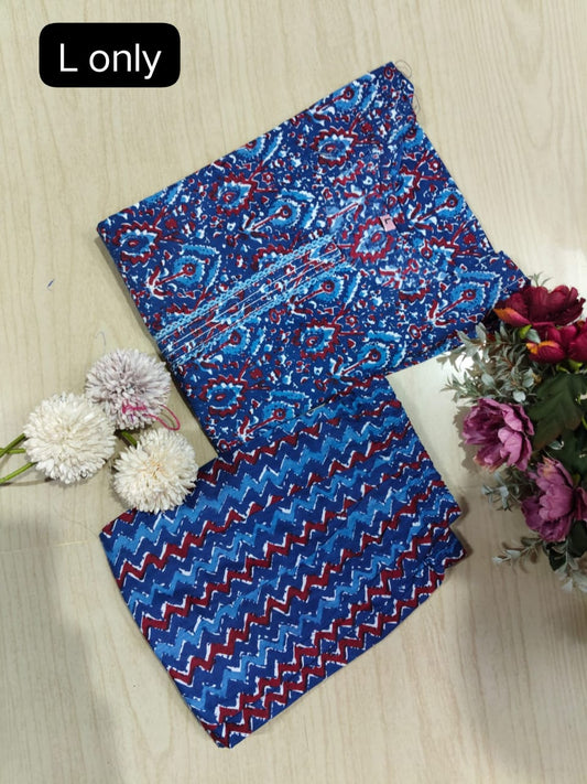 Jaipur Cotton Kurti with Pant - JCK25 (Check Our Size Chart Before Placing the Order)
