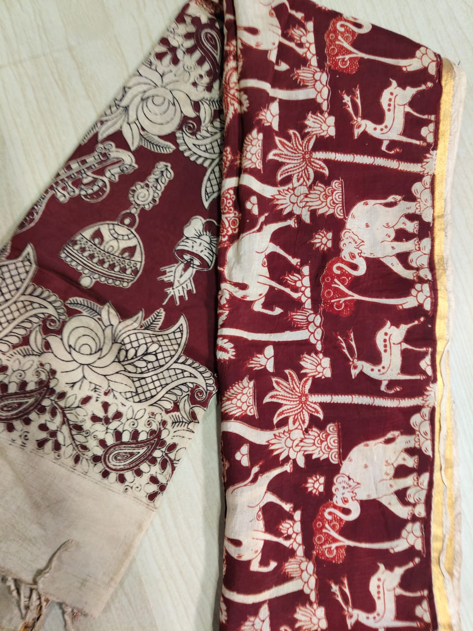 Kalamkari Pure Cotton Duppatas KCD48