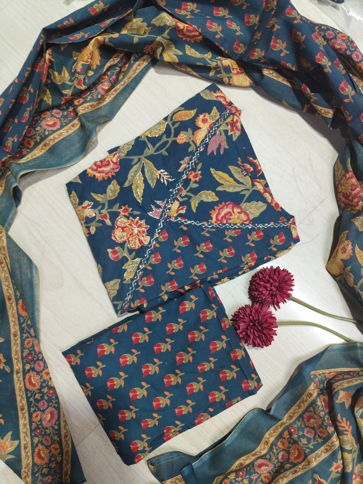 Cotton Floral Anarkali - CA49