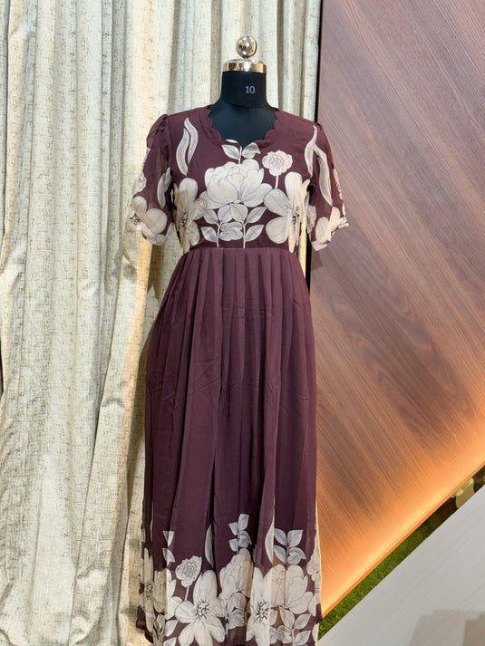 Georgette Floral Frock GFF03