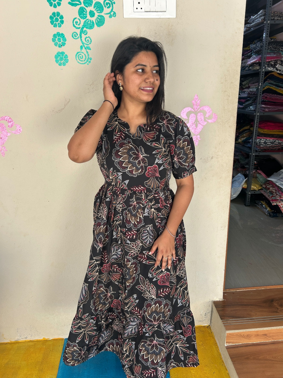 Cotton Floral Frock - CFF51