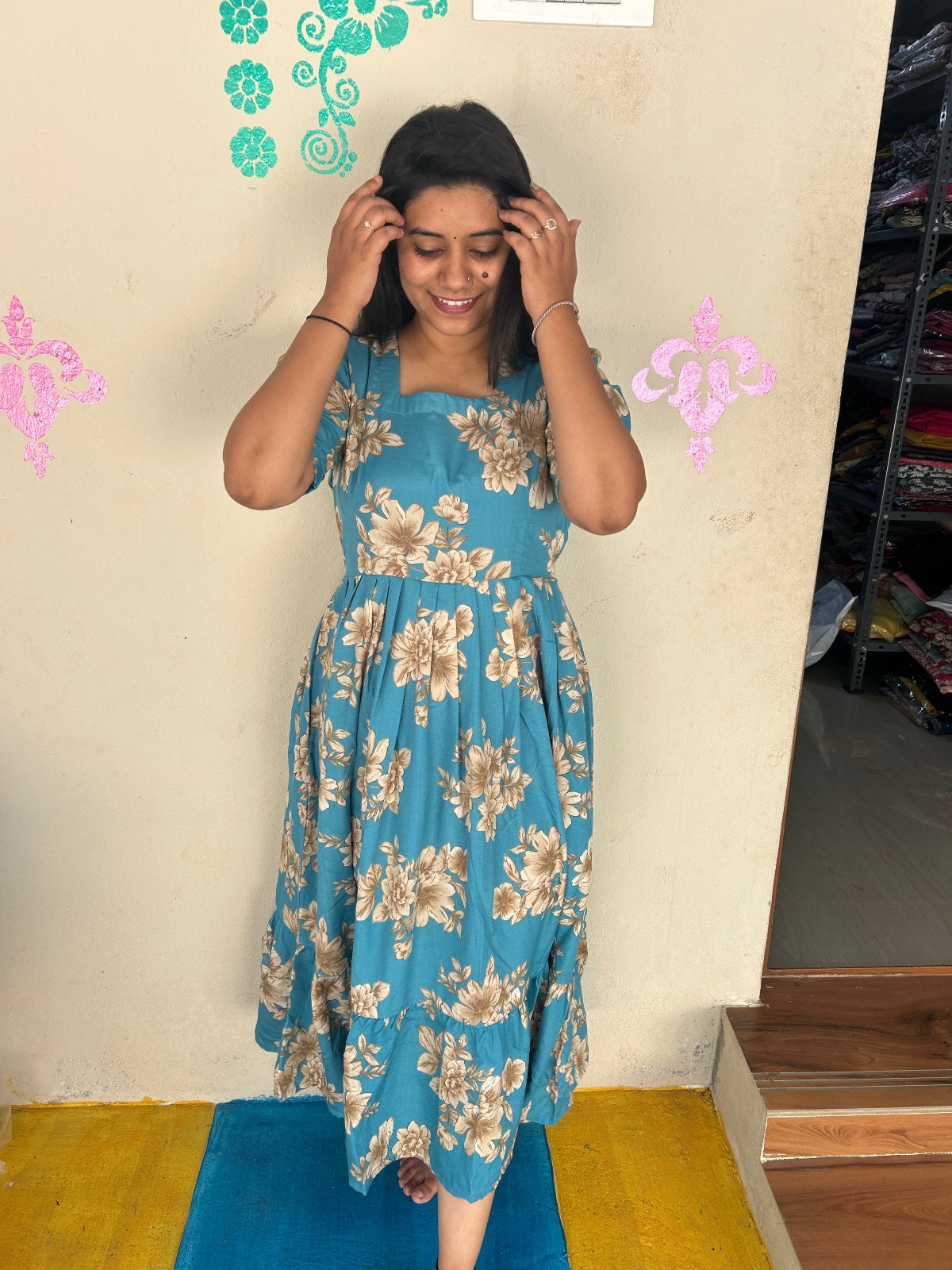 Cotton Floral Frock - CFF53