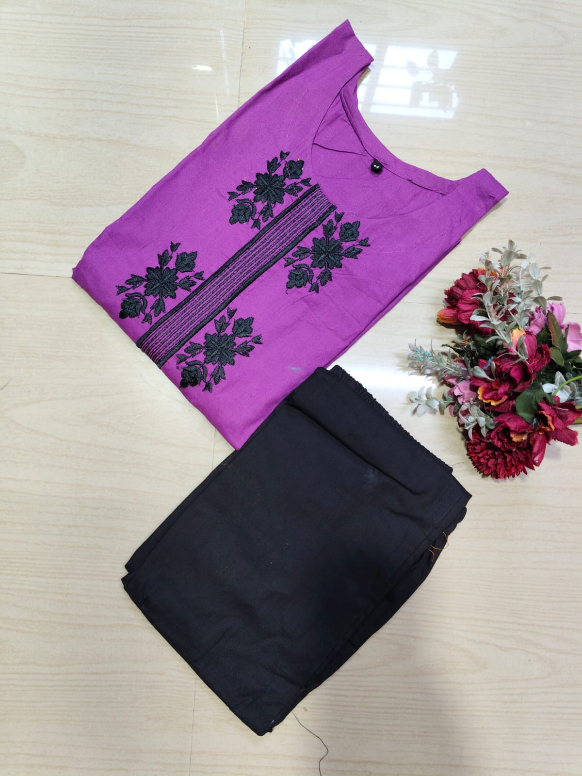 V neck Kurthi with Pant ALN55