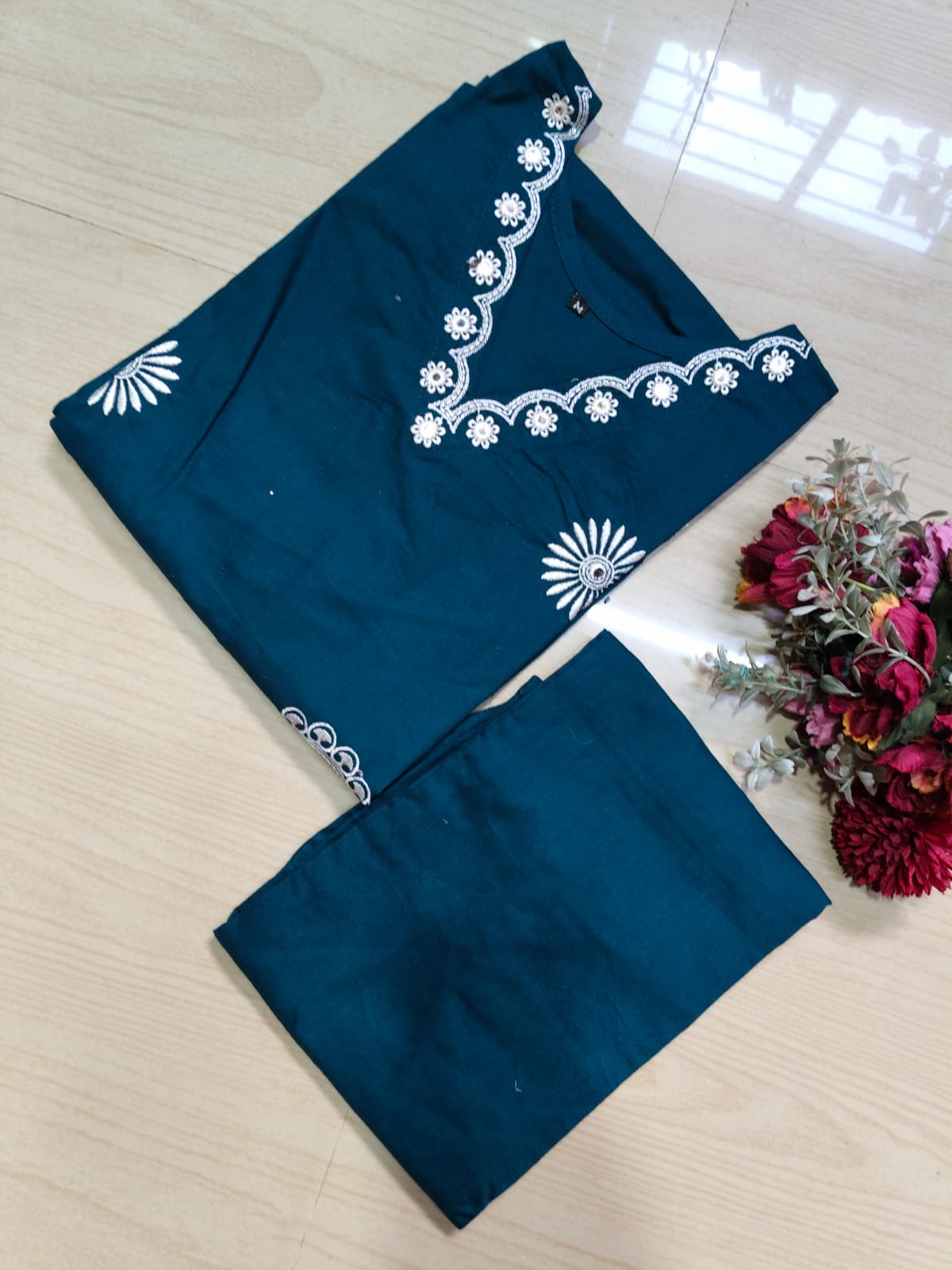 V neck Kurthi with Pant ALN58