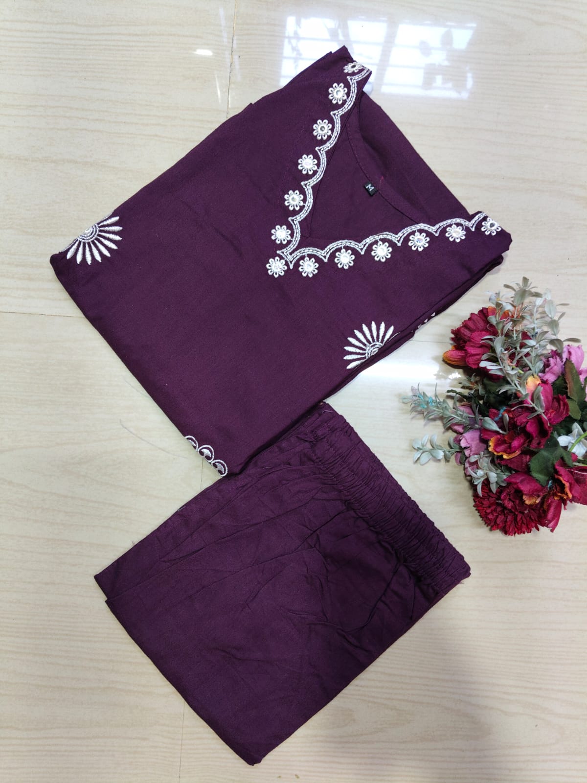 V neck Kurthi with Pant ALN59