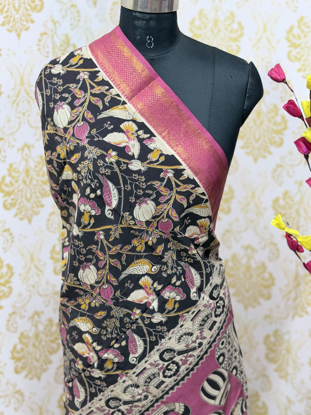 Kalamkari Zari Border Duppata KZD02