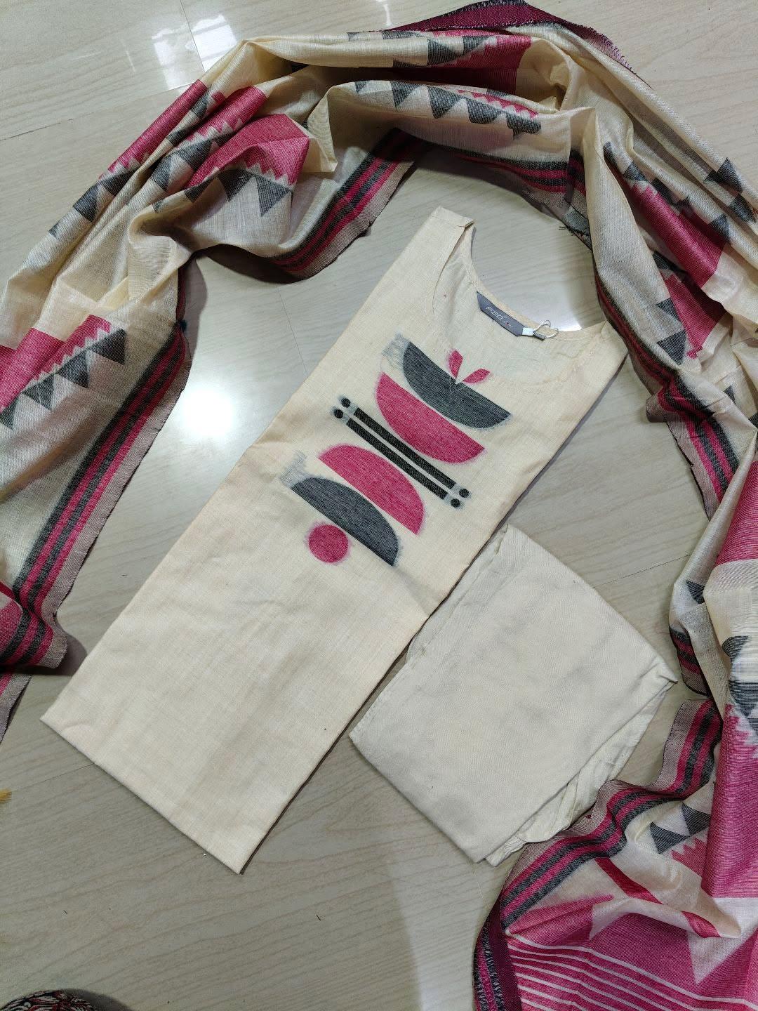 Premium Jamdani Kurti Set EW88