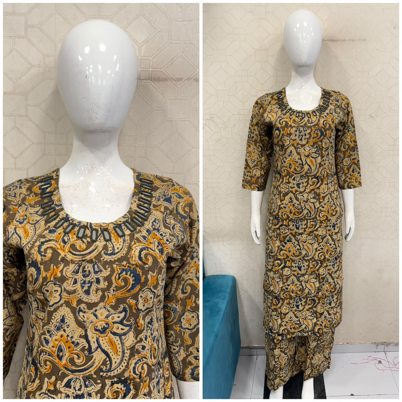 Kalamkari Kurti With Phant PKA05