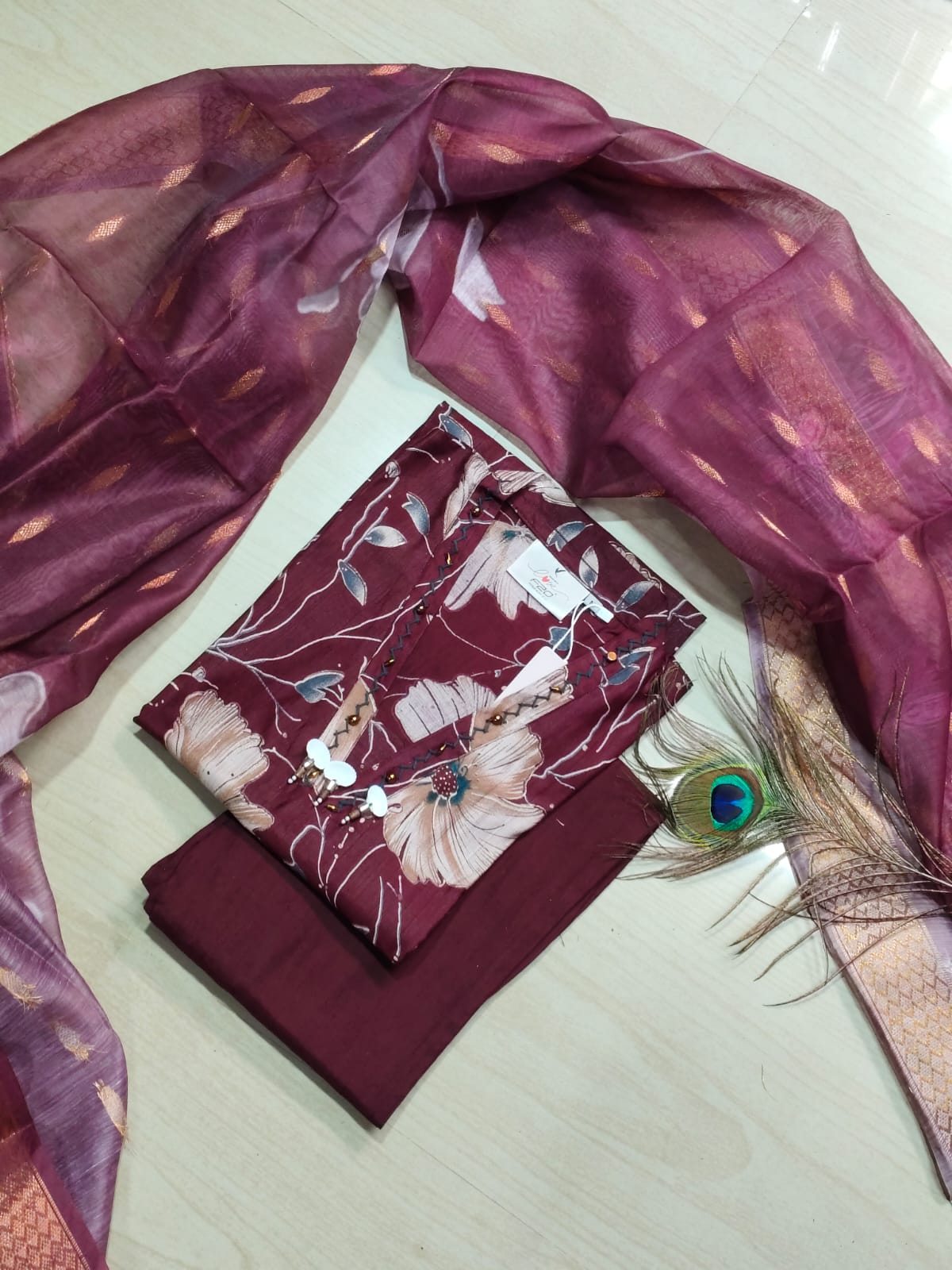 Premium Shiny Vetican Silk Kurti - SVK4