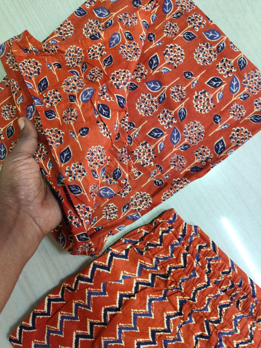V neck Kurthi with Pant ALN68