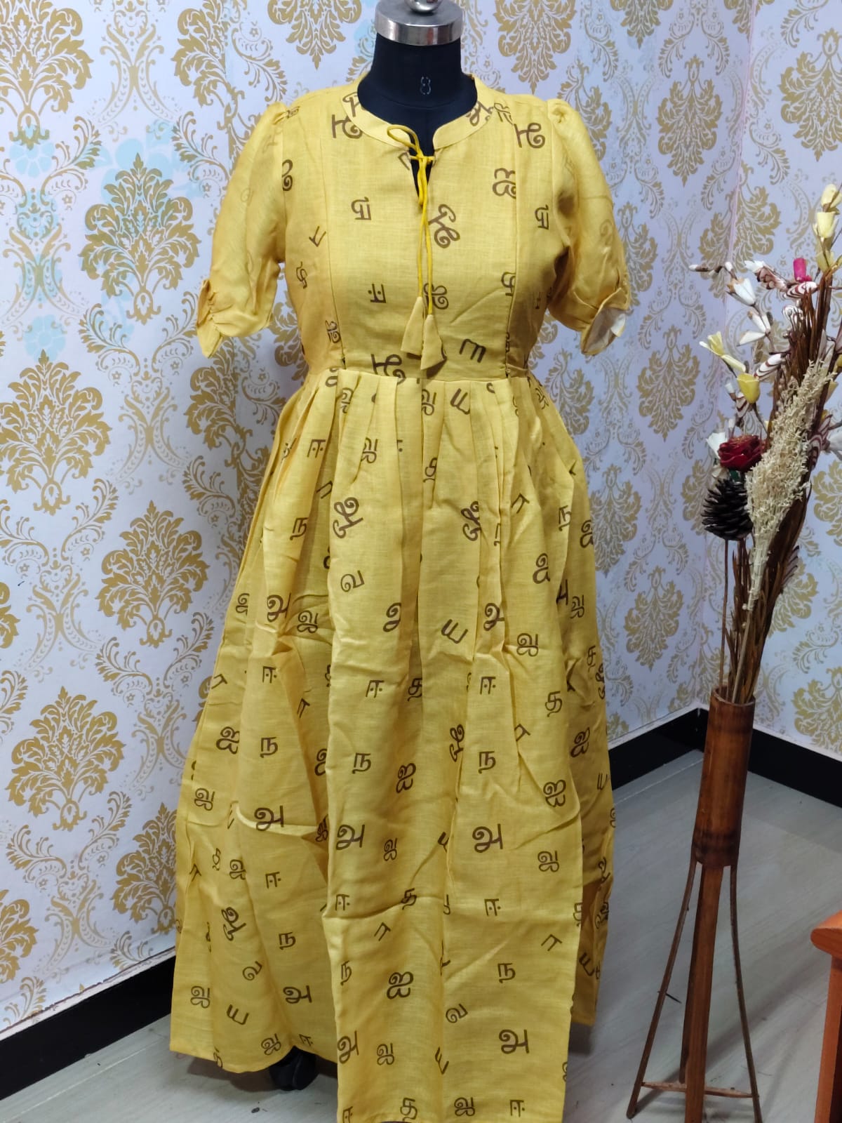 Linen Cotton Feeding Frock IFF69