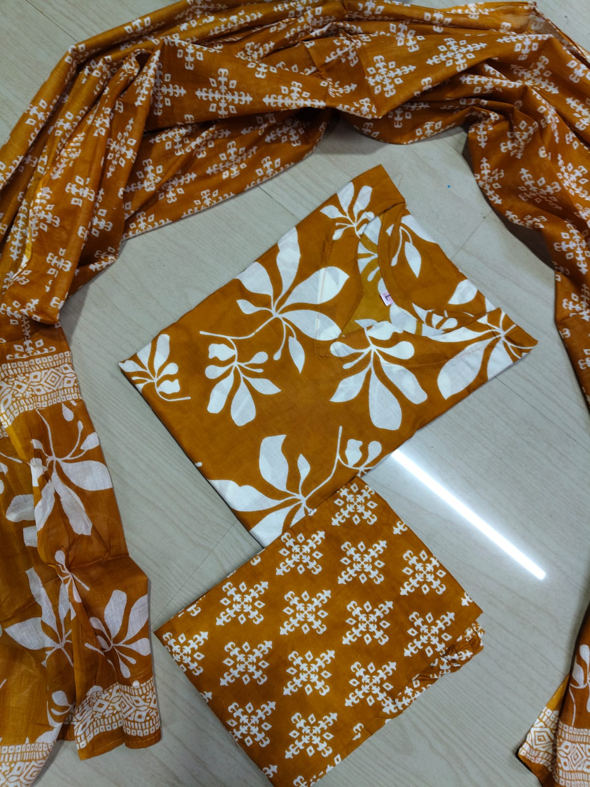 Jaipur Cotton Kurti Set - JKS07 (Check Our Size Chart Before Placing the Order)