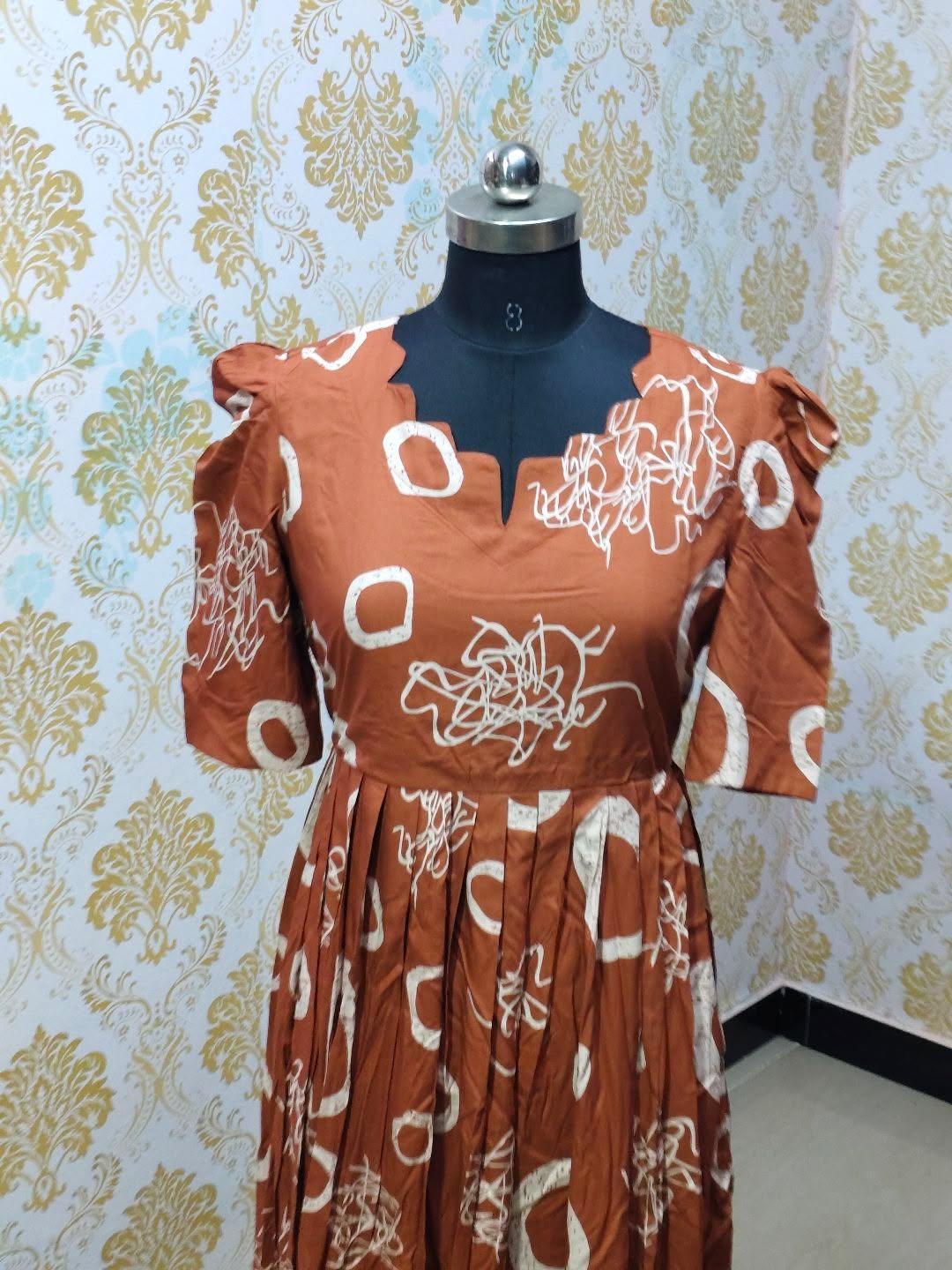 Premium Rayon Floral Frock - CFF180