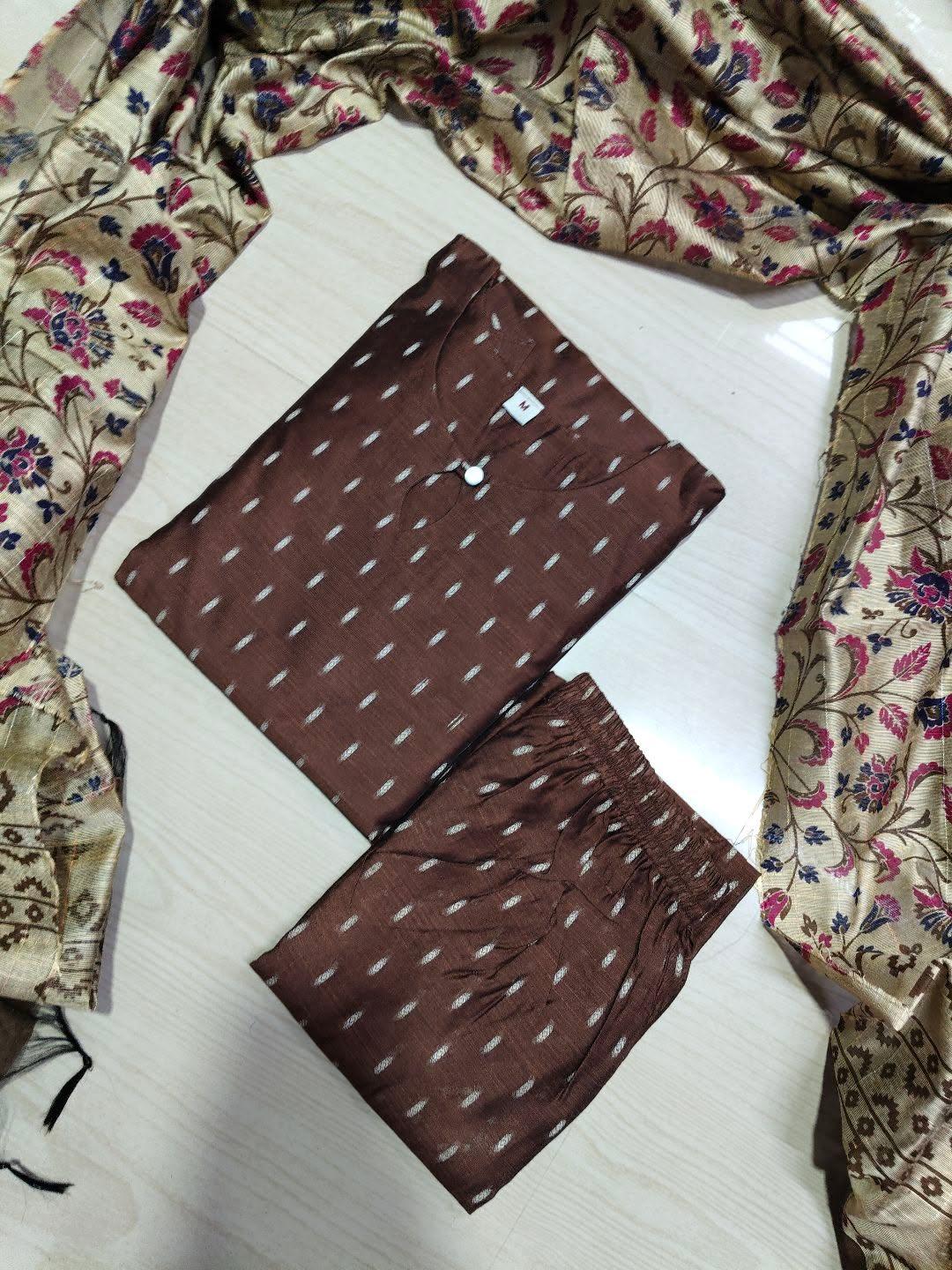 Raw Silk Kurti Set EW92