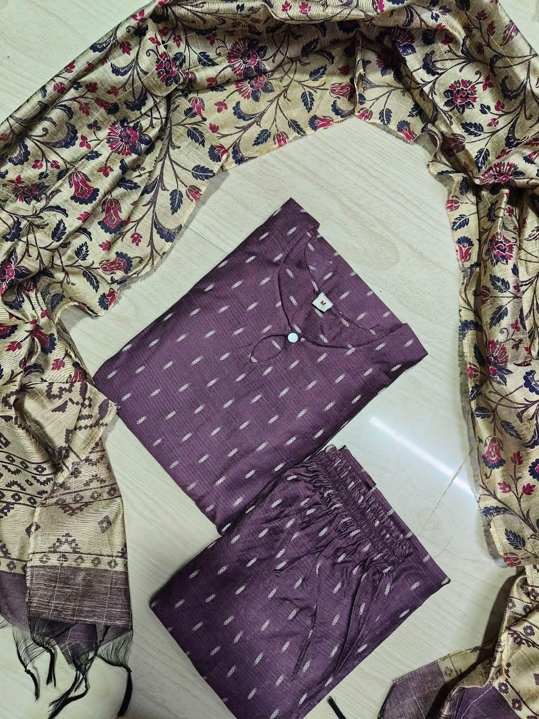 Raw Silk Kurti Set EW94