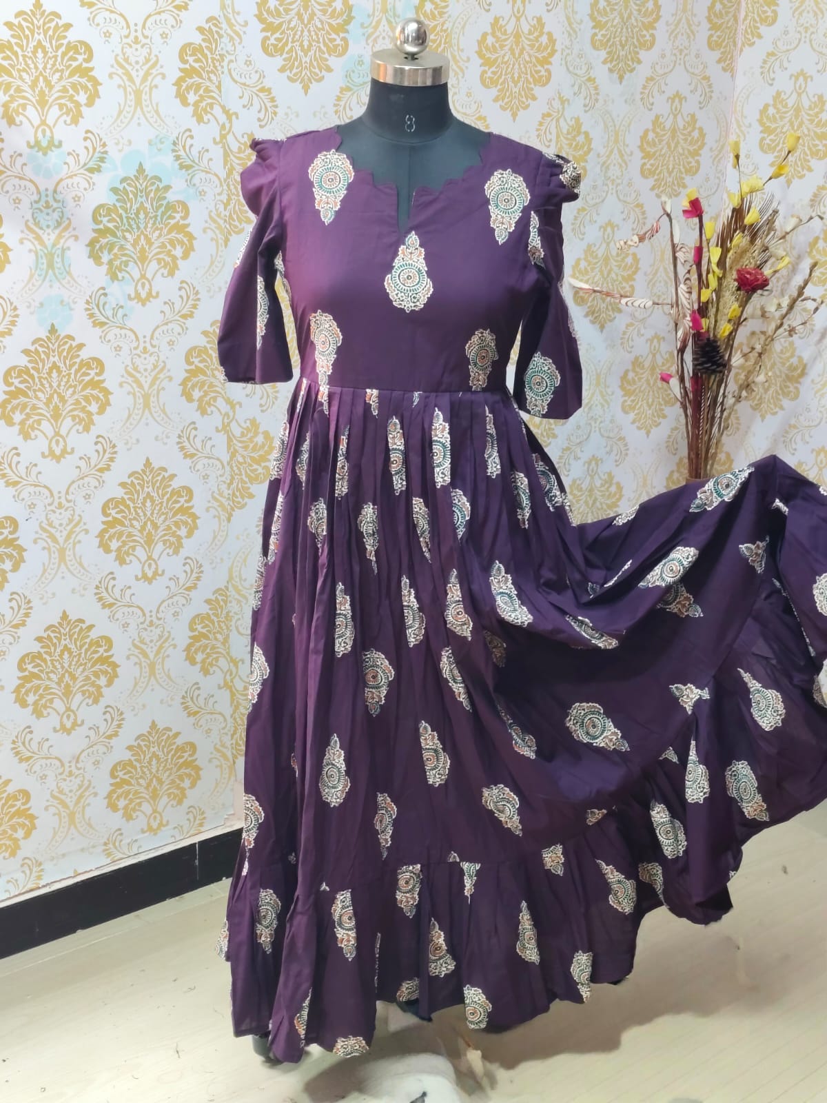 Premium Rayon Floral Frock - CFF99