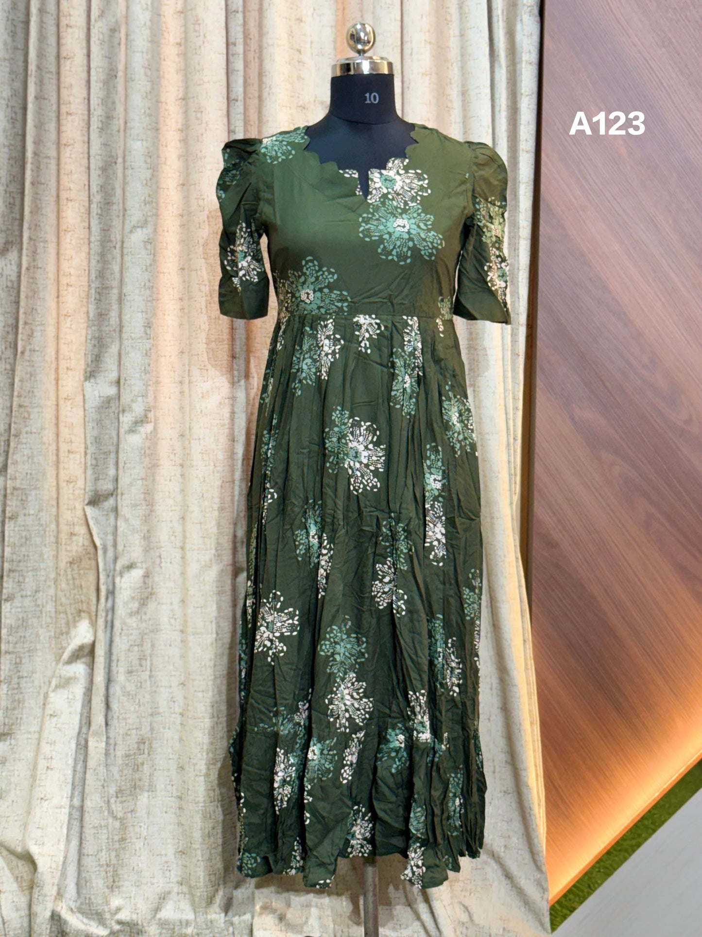 Premium Rayon Floral Frock - CFFA123