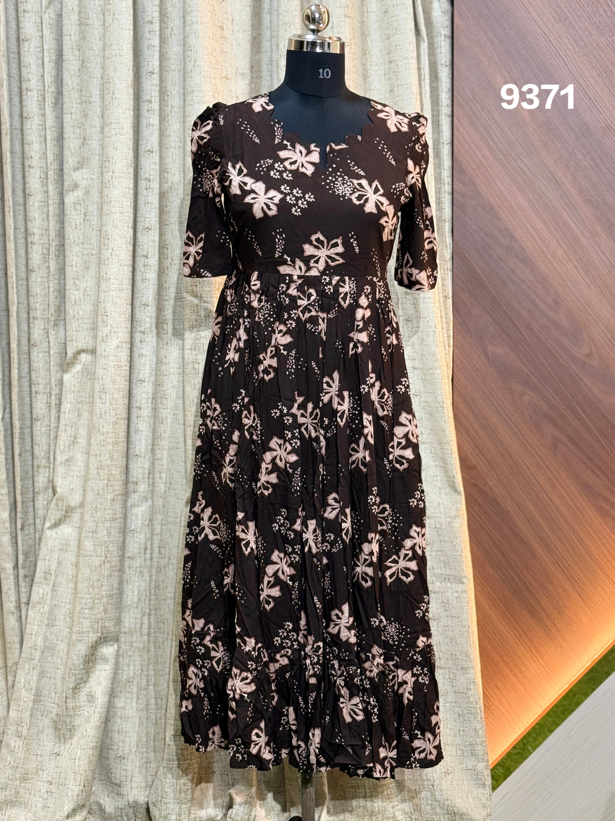 Premium Rayon Floral Frock - CFF9371
