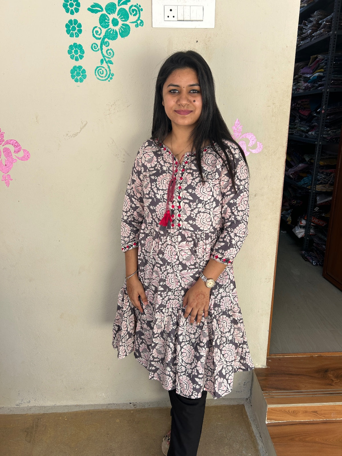 Cotton A Line Kurti - CAF26